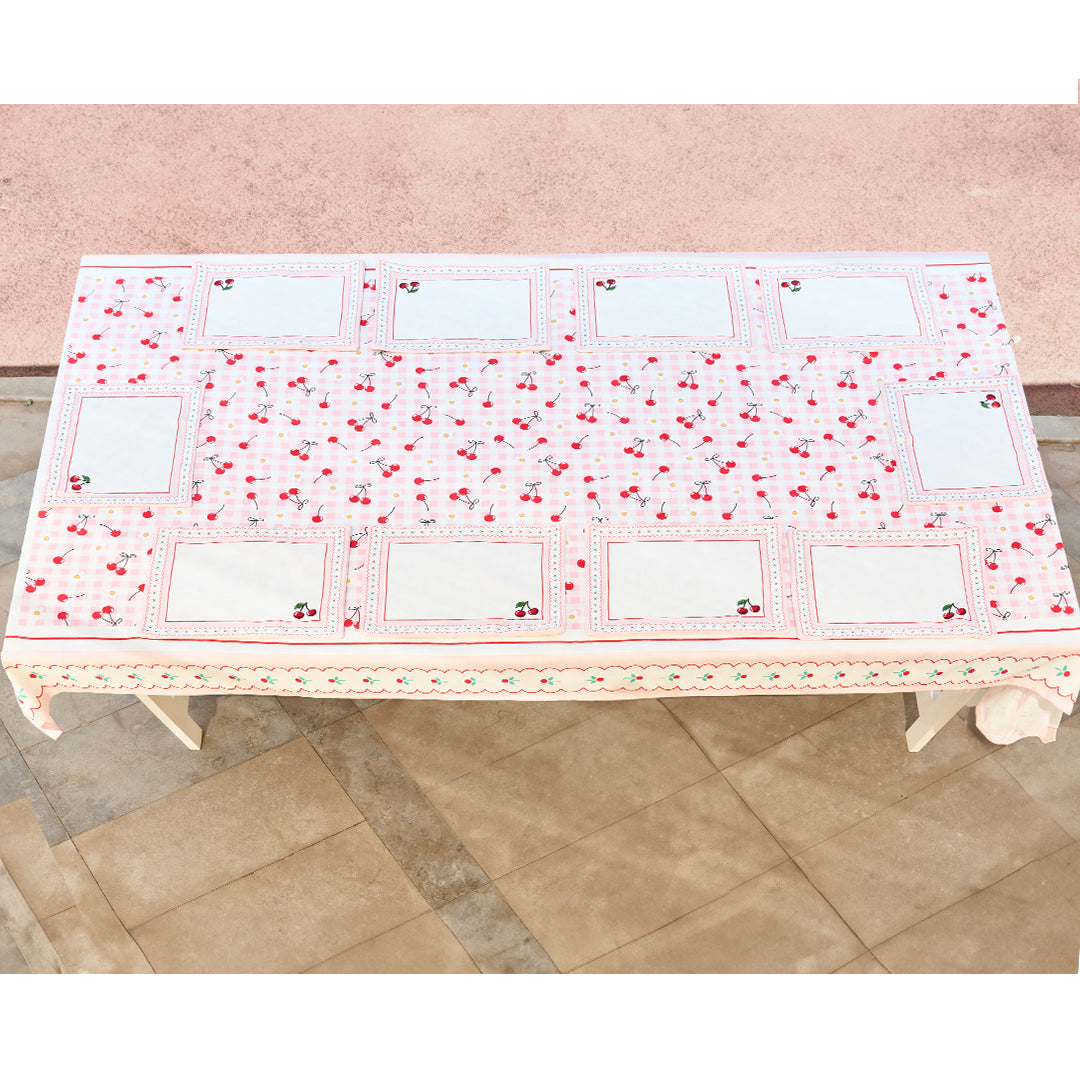Cherries embroidered Placemats