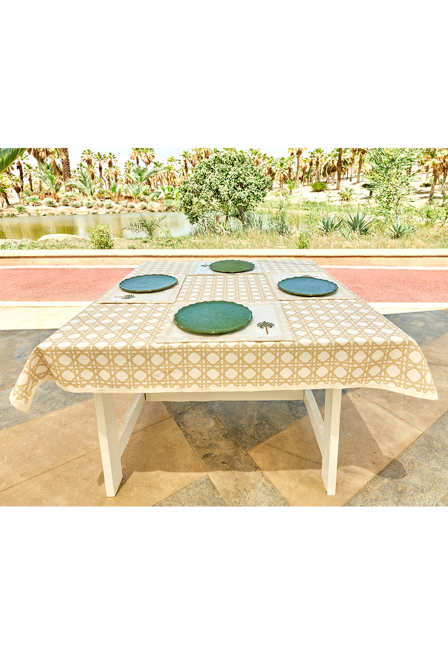 Rattan tablecloth