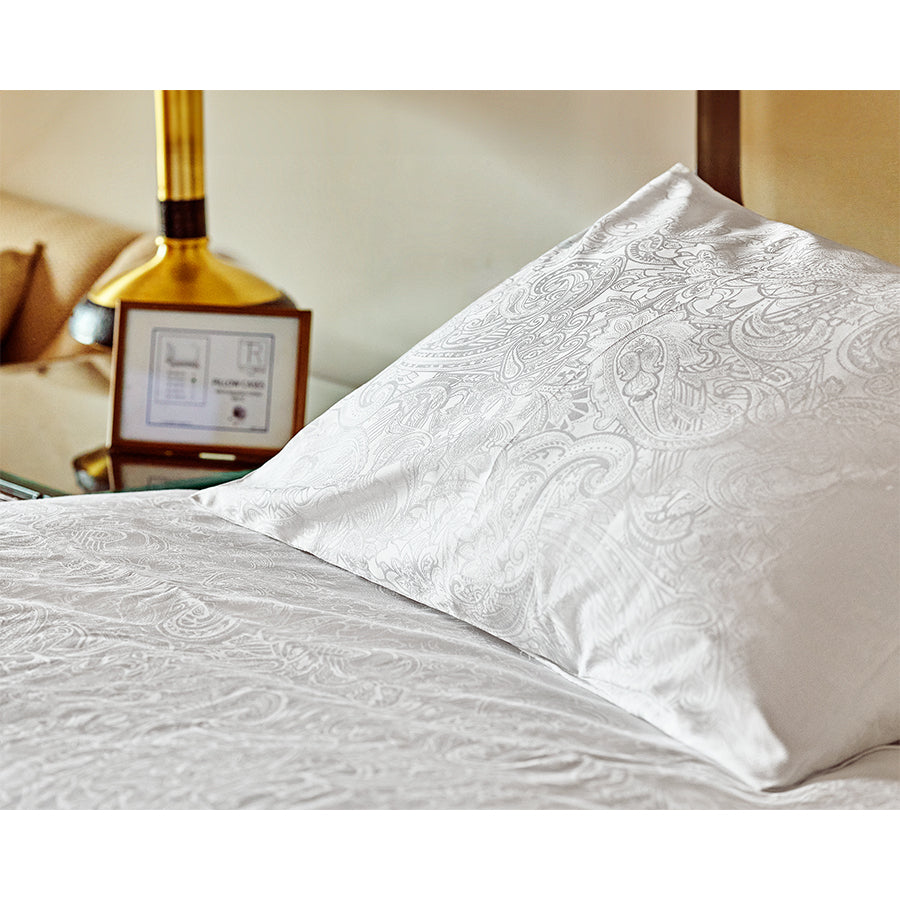 White Jacquard Pillow Cases