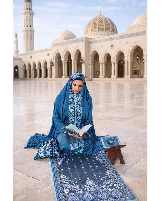 Navy Flowery Full praying set