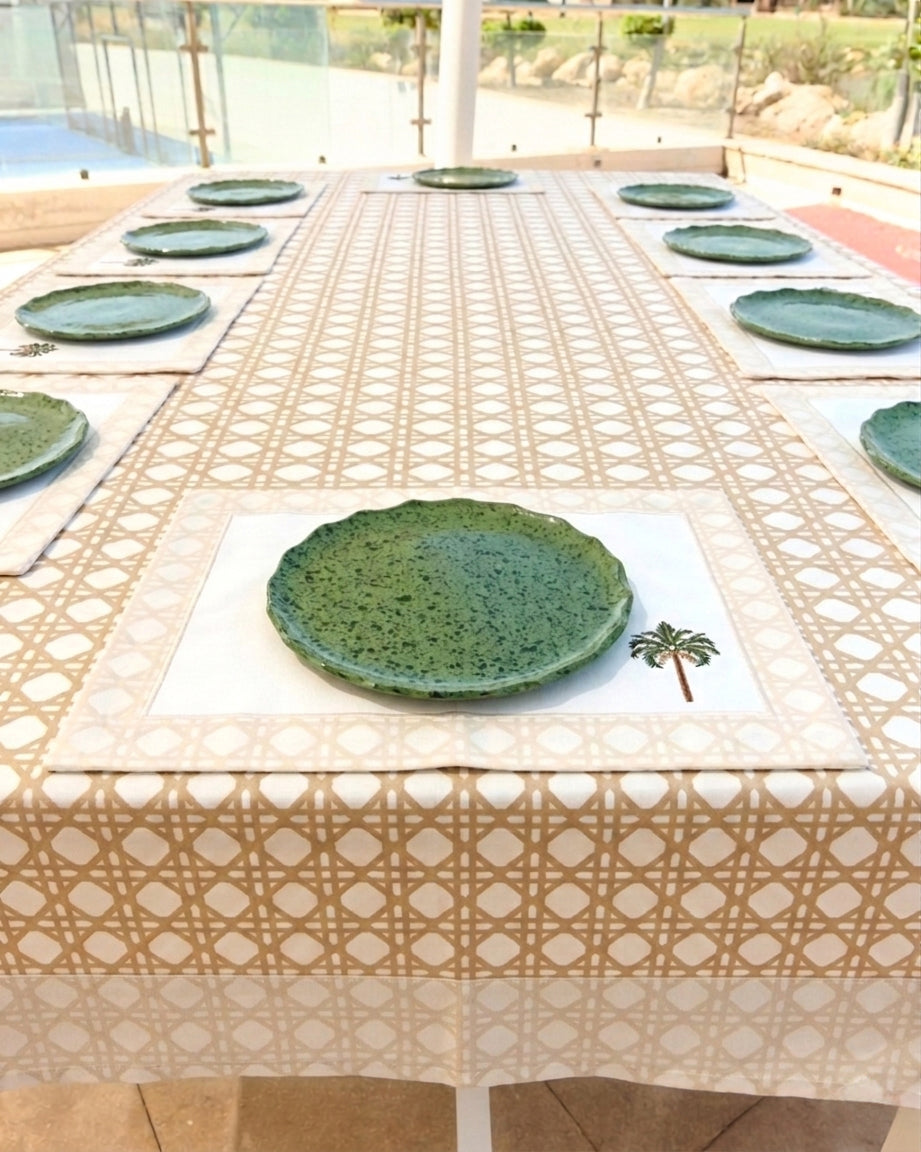 Rattan embroidered Placemats