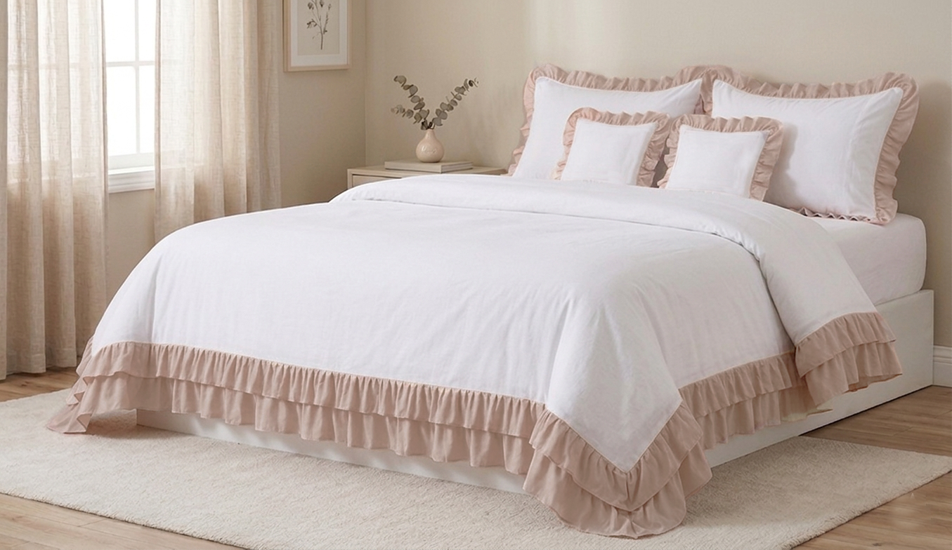 BS1 Ruffles Beige White finish