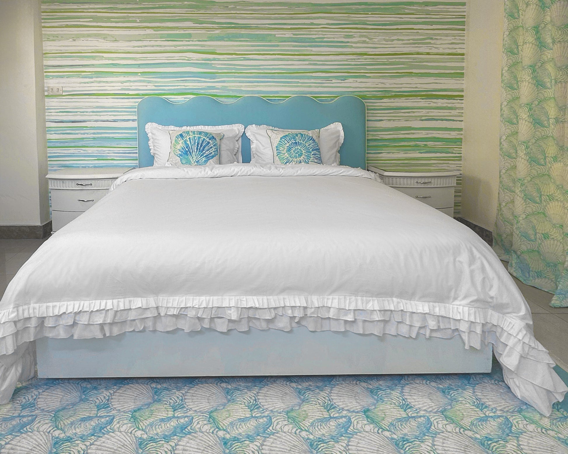 BS1 Ruffles Blue Seashell  finish