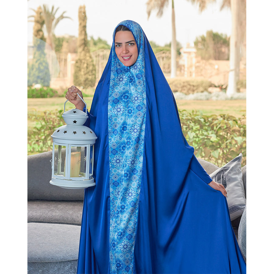 Blue Floral Full praying set .
