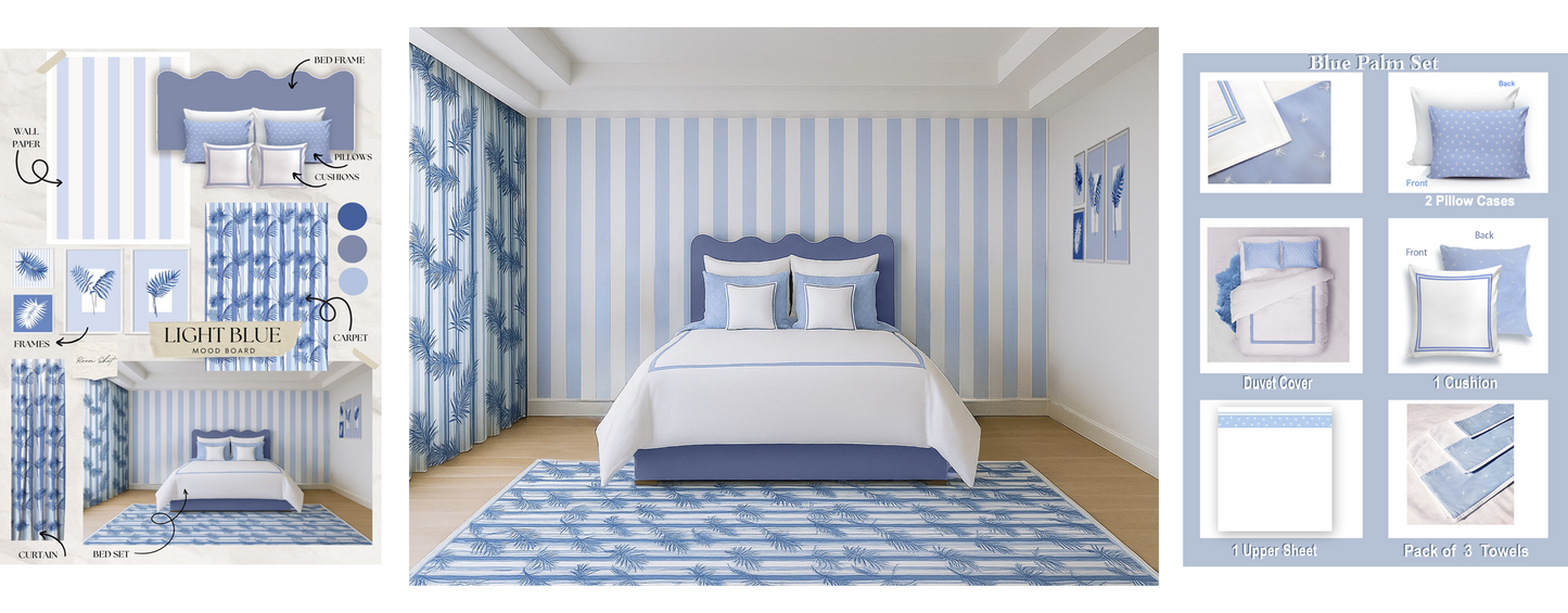 Light Blue Stripes Wallpaper