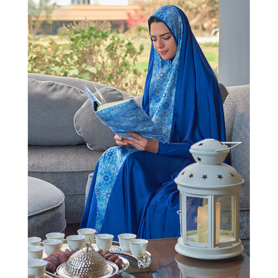 Blue Floral Full praying set .