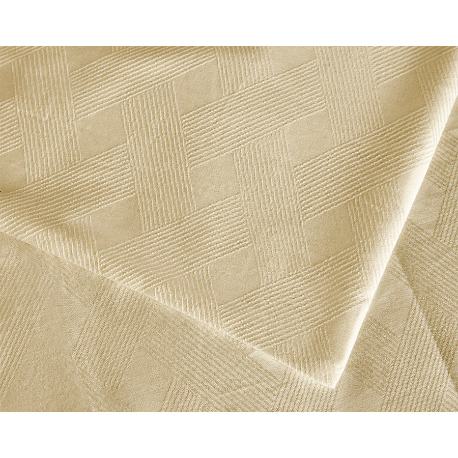 Off White Jacquard  Fitted Sheet