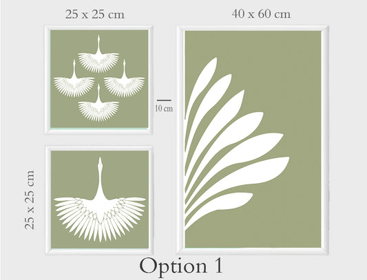 Gray olive  Frame Artwork.
