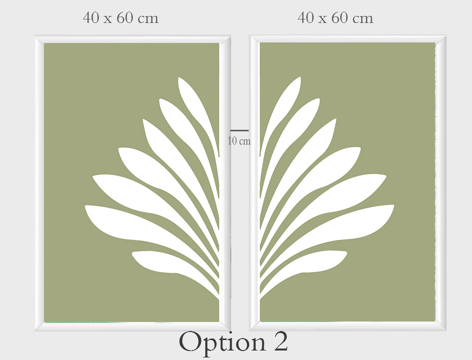 Gray olive  Frame Artwork.