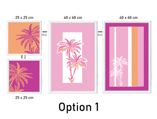 Pink Palm Frame Artwork.