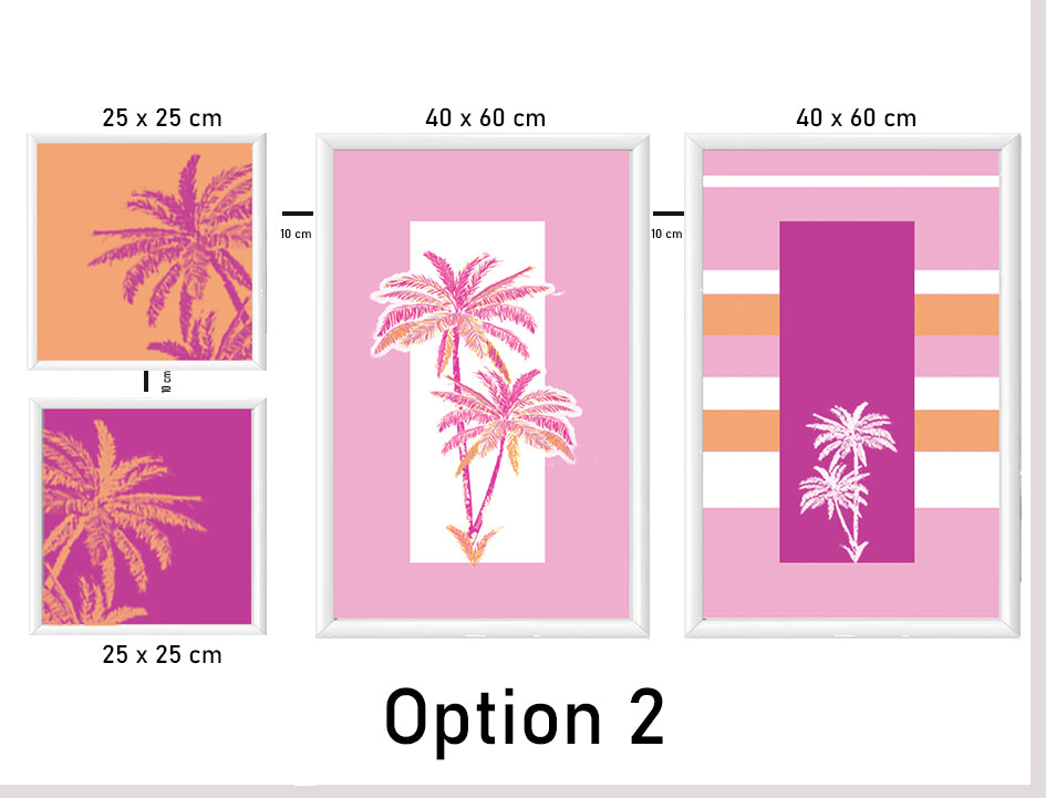 Pink Palm Frame Artwork.