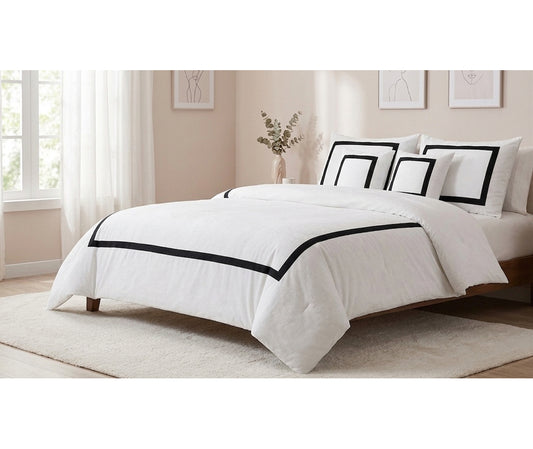Black border Duvet cover set