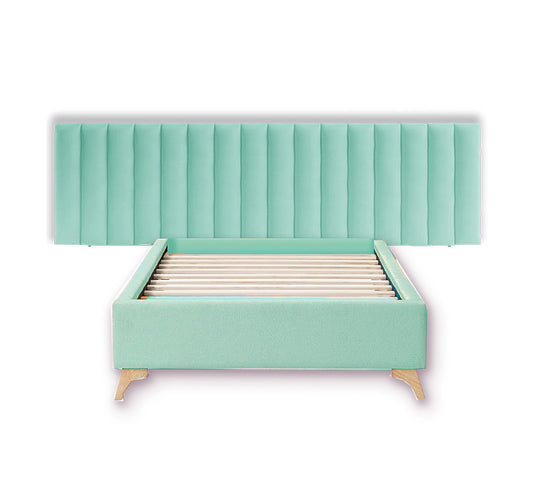 Mint Vintage Full wood x velvet Full Bed