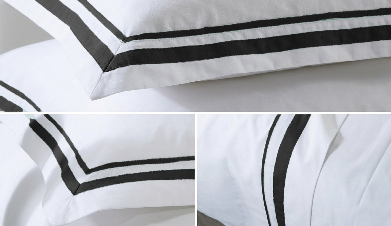 Borders Upper sheet+2 pillow cases