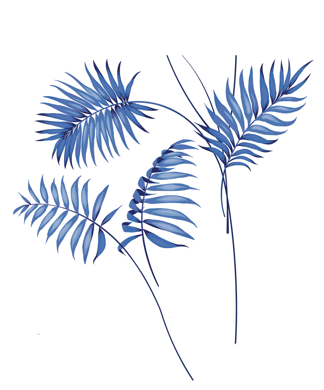 Blue Leaves Curtain