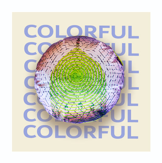 Purple green Dome Velvet Cushion