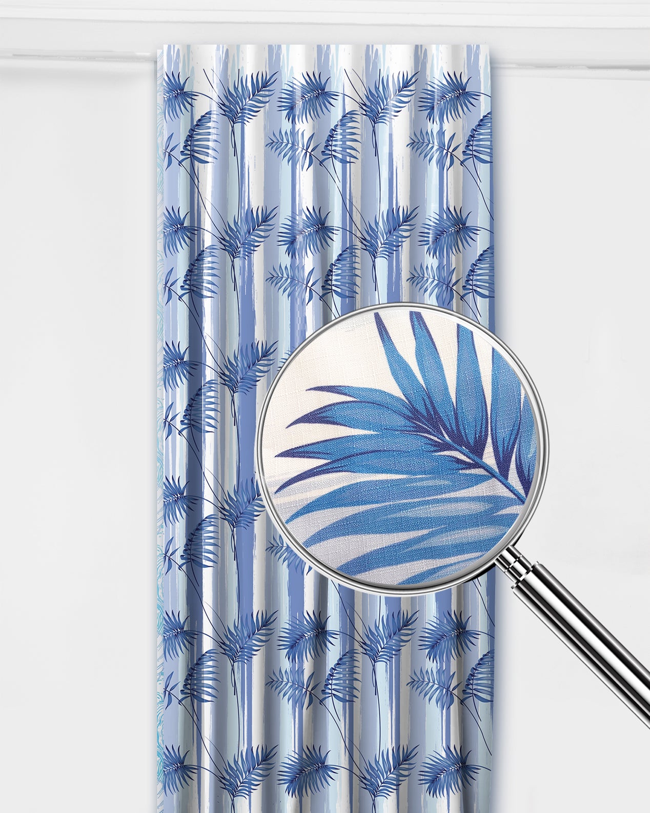 Blue Leaves Curtain