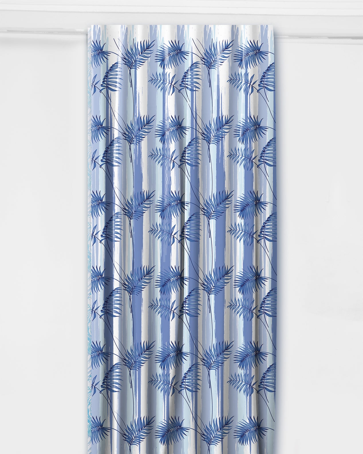 Blue Leaves Curtain