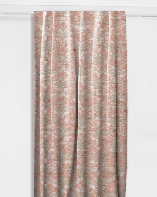 Salmon Flowers  Curtain