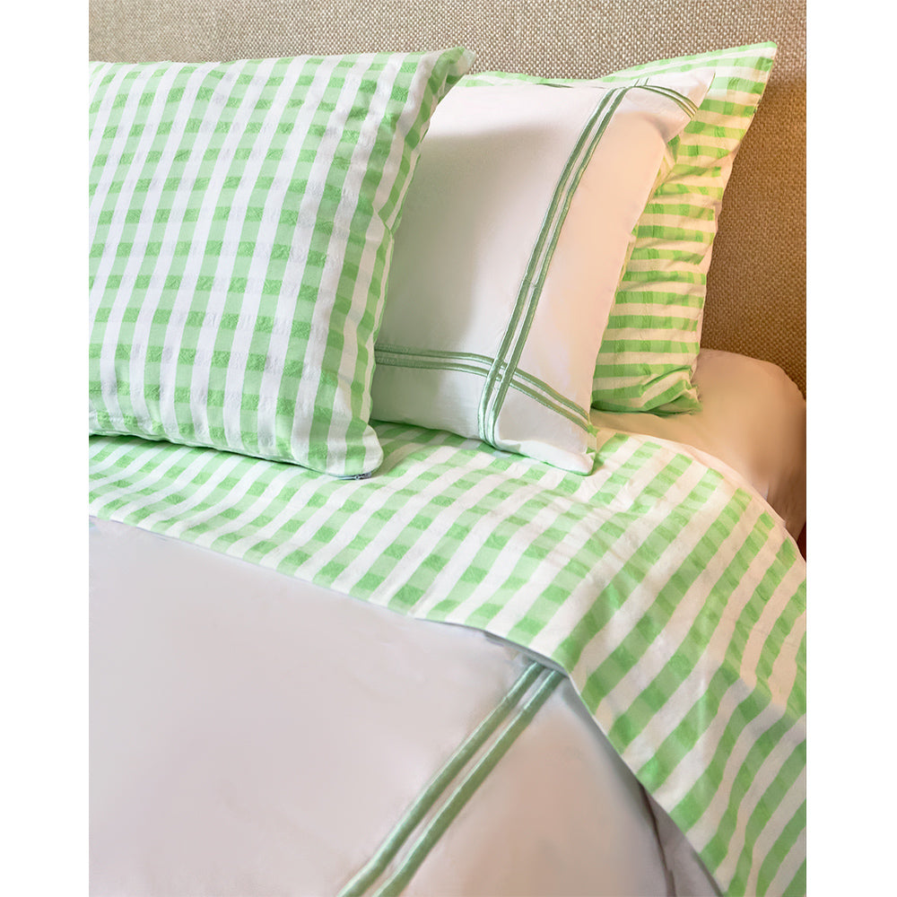 Green Checked Cushion