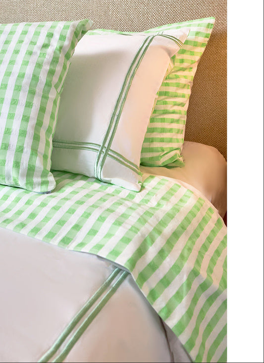 Green Checks Pillow Cases