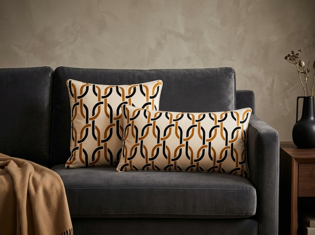 Black Beige Cushion