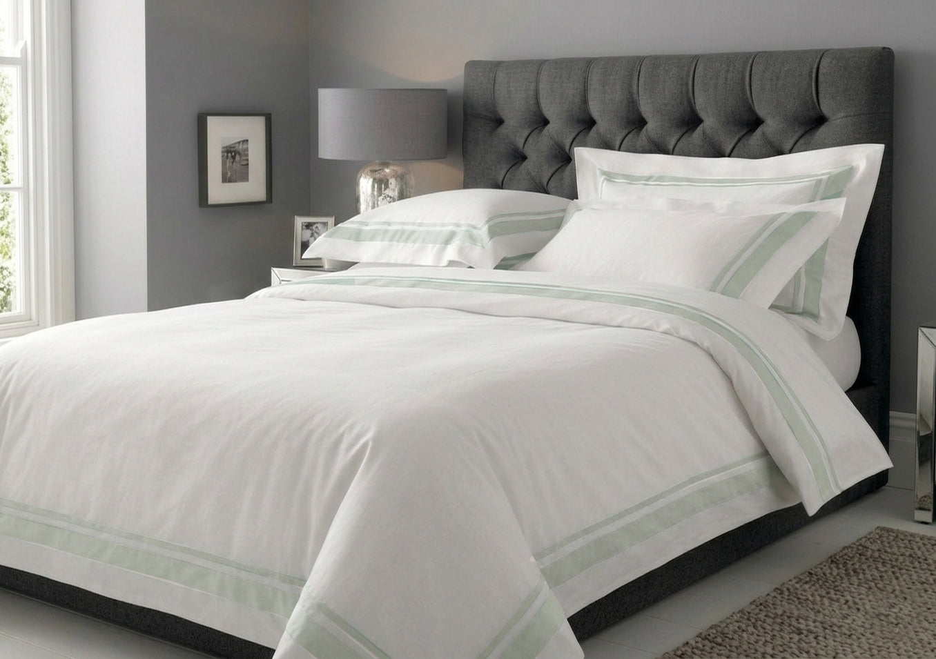 Borders Upper sheet+2 pillow cases