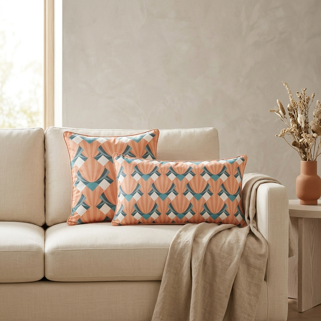 Orange Shells Cushion