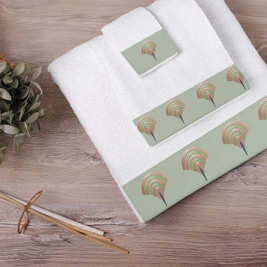Green shades circles Towels