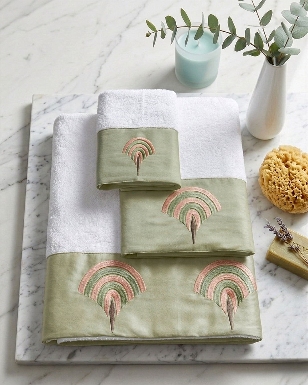Embroidered Towels set.