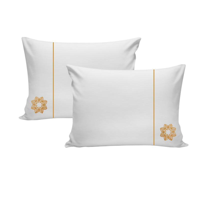 Embroidered Golden Full Bed set