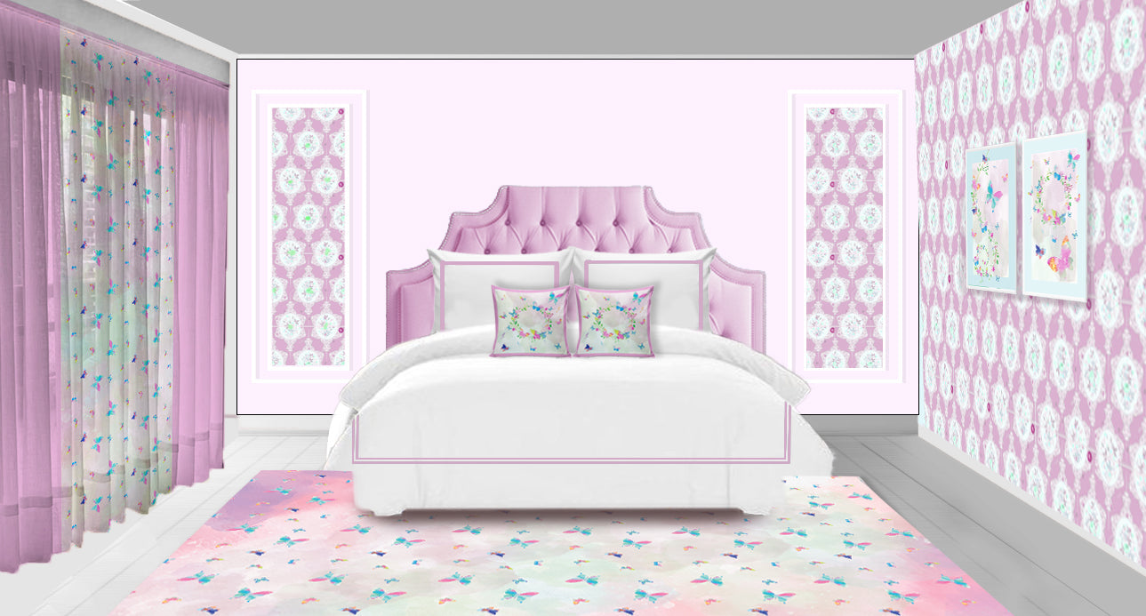 Roses wood x velvet Full Bed