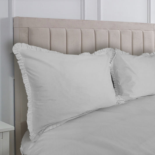 Ruffles 2 White Pillow Cases