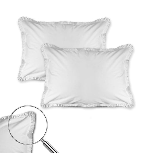 Ruffles 2 White Pillow Cases