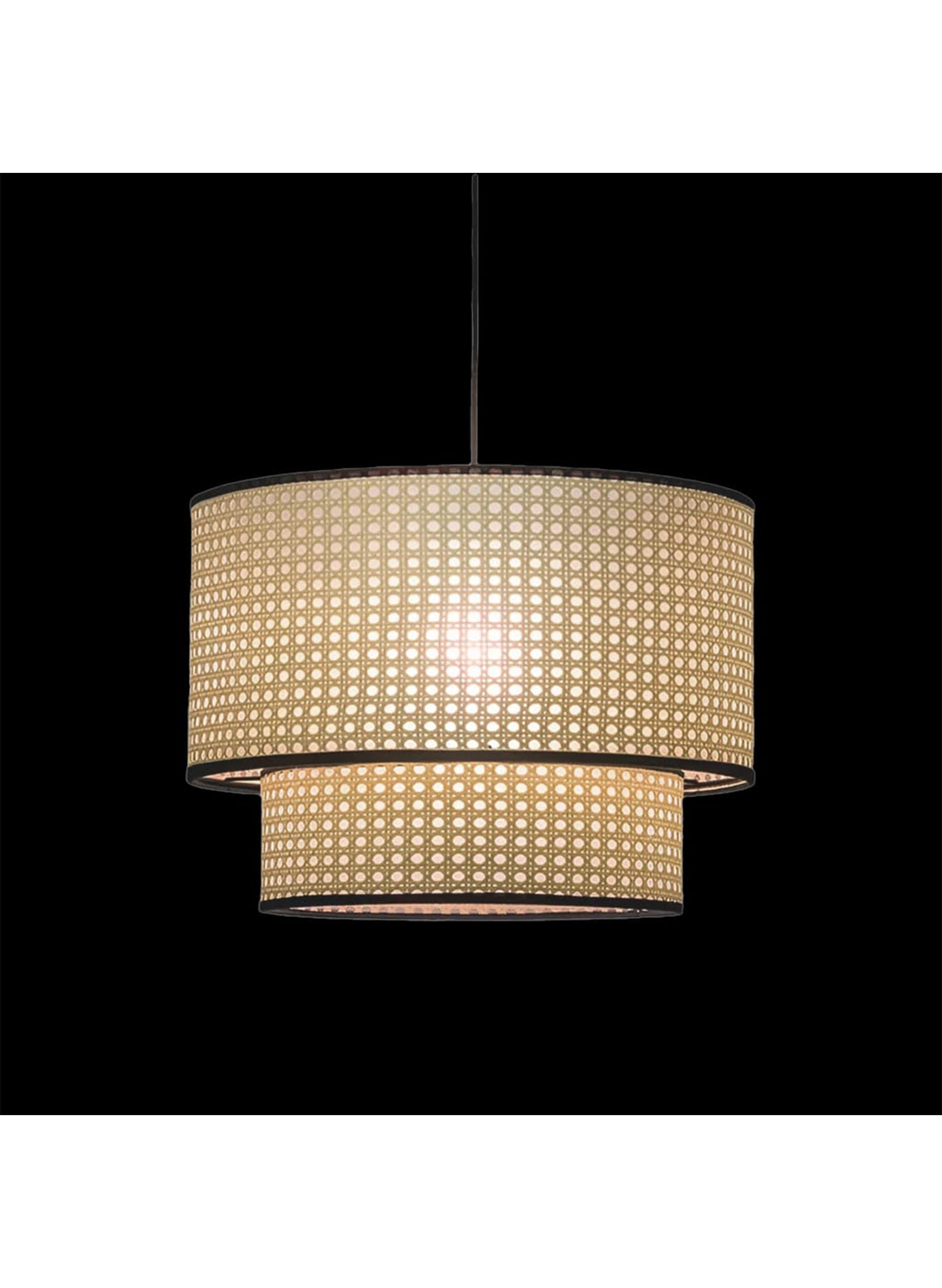 Double-Layer Rattan Pendant light by Wadi Home