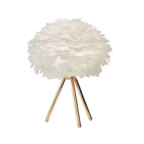 Feather Shade Table Lamp
