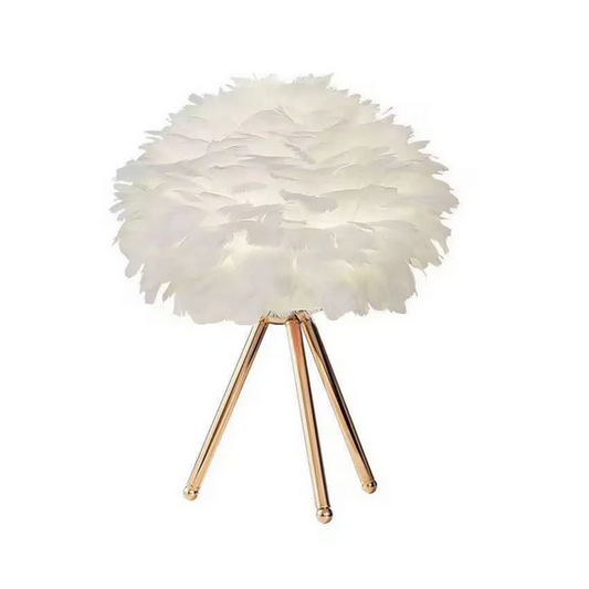 Feather Shade Table Lamp