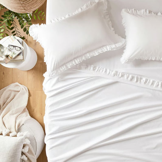 Ruffles Upper sheet+2 pillow cases