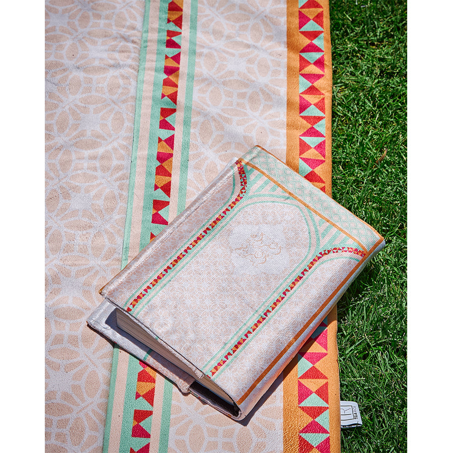 Orange Padded  Carpet + Quran Cover