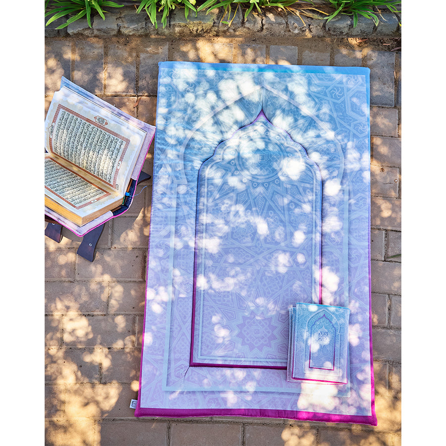 Light Purple Padded  Carpet + Quran Cover
