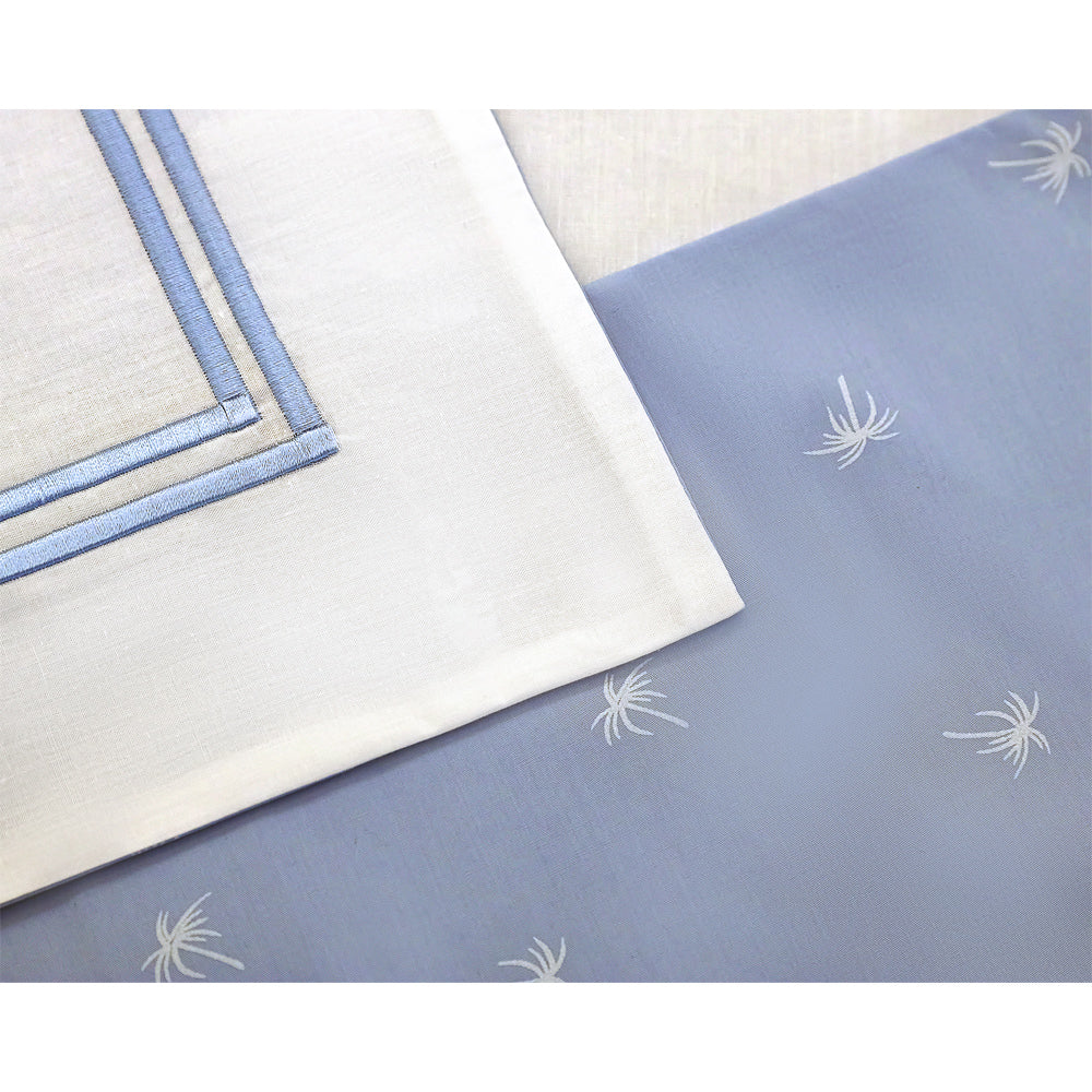 Light Blue Palm Cushion