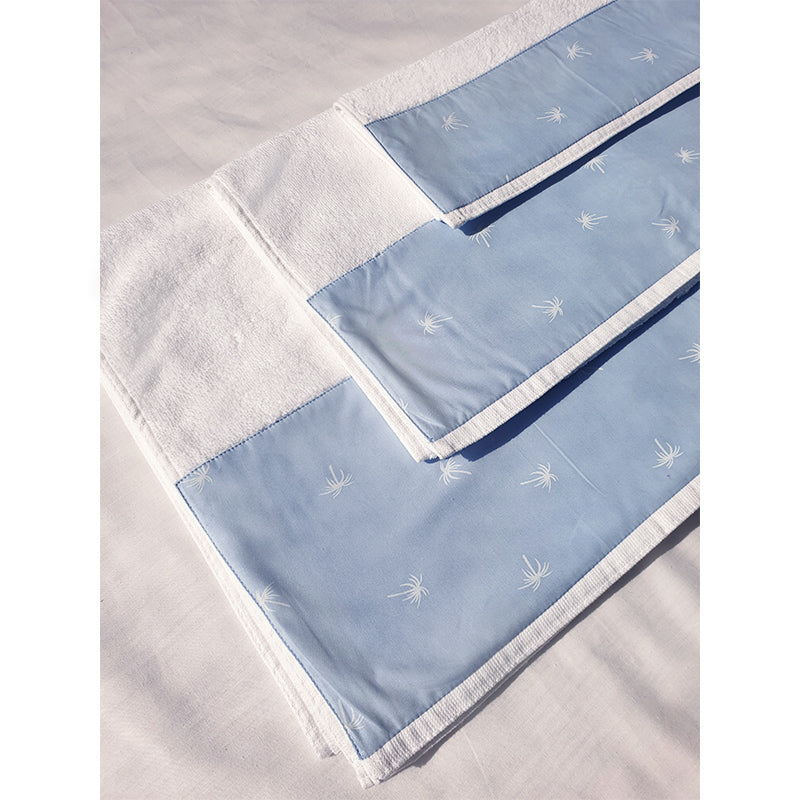 Light Blue Palm Full Bed set