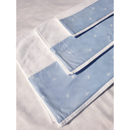 Light Blue Palm Towels