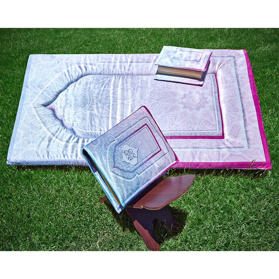 Light Purple Padded  Carpet + Quran Cover