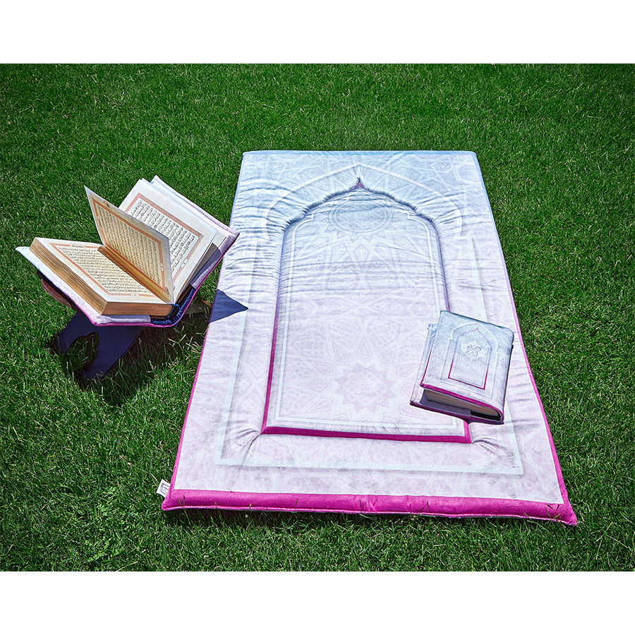 Light Purple Padded  Carpet + Quran Cover