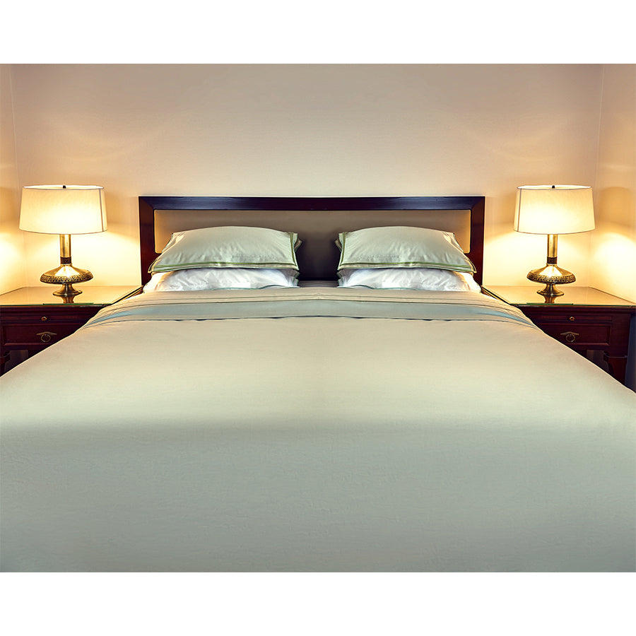 Embroidered  2 Frames Olive Duvet Cover