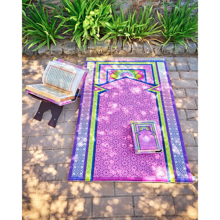 Purple lemon Padded  Carpet + Quran Cover