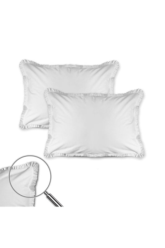 Ruffles 2 White Pillow Cases