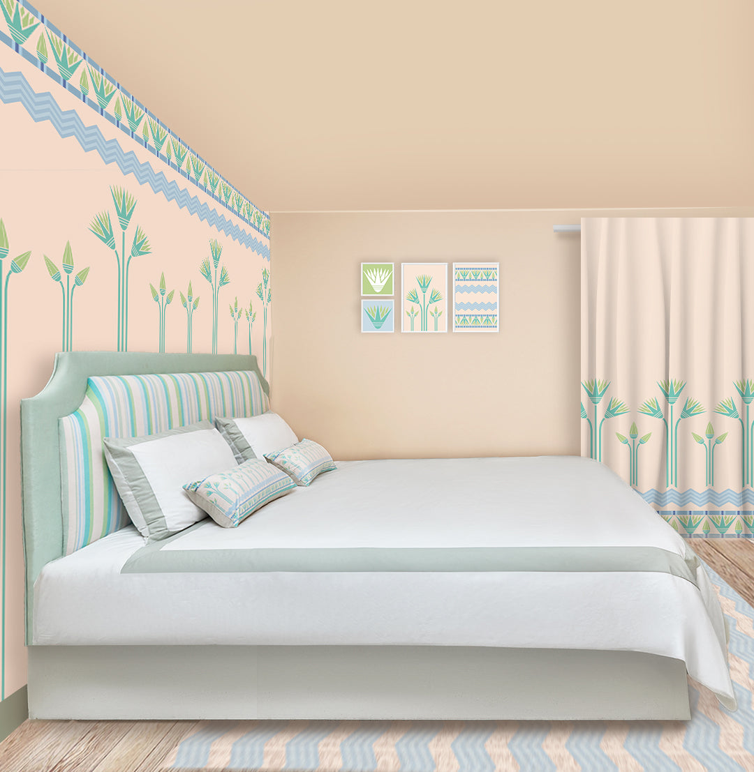 Pharaonic Full wood x velvet Full Bed