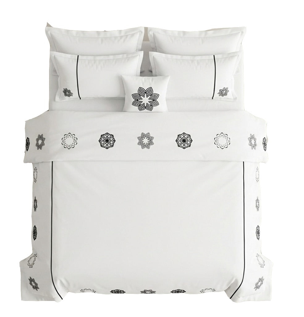 Embroidered Golden Full Bed set